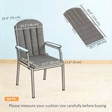 2-Piece Adirondack Chair Cushion Set with Ties, Outdoor Seat Cushions Dark Grey