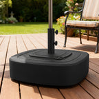 Patio Umbrella Base with Wheels, 110 lbs Sand/86 lbs Water, Black