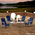 4-Piece Adirondack Chair Cushion Set with Ties, Navy Blue
