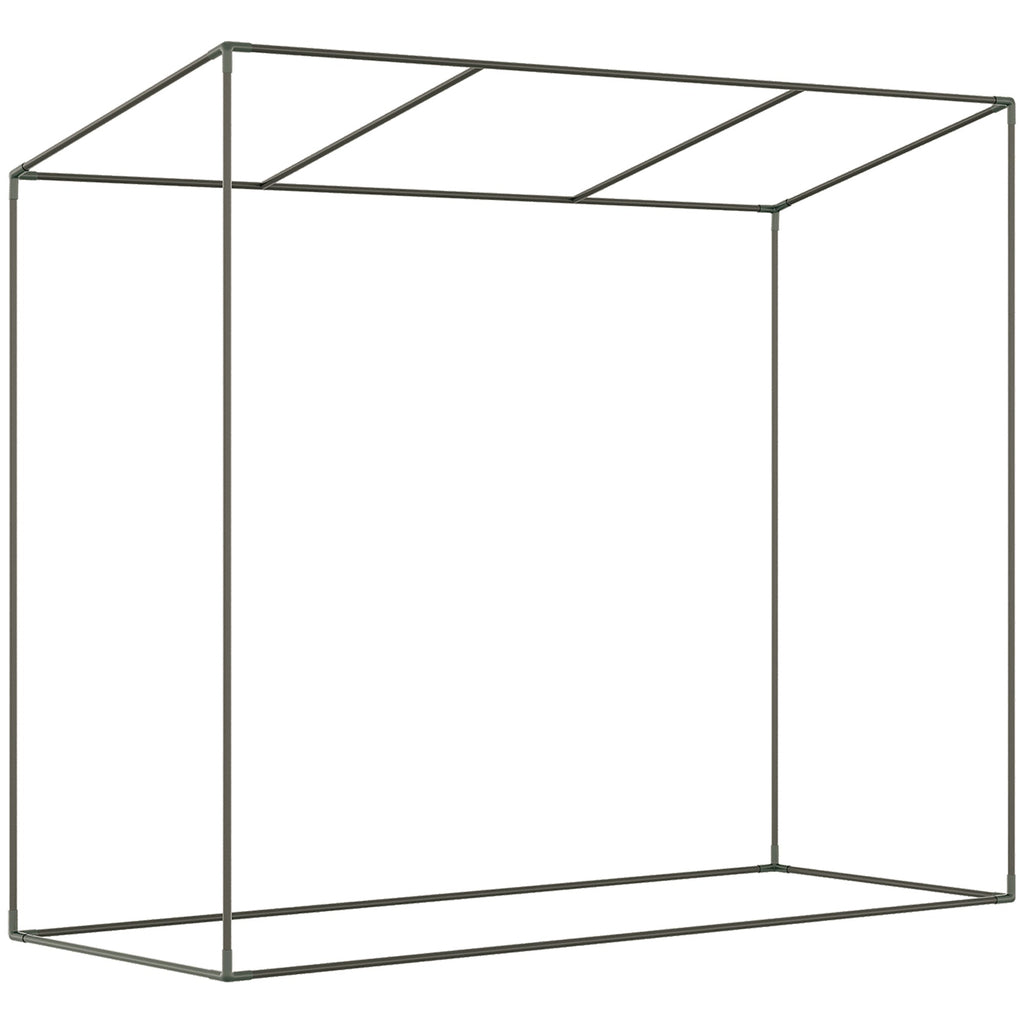 6.6' x 2.5' x 5.5' Walk-in Greenhouse with Door and Window, White
