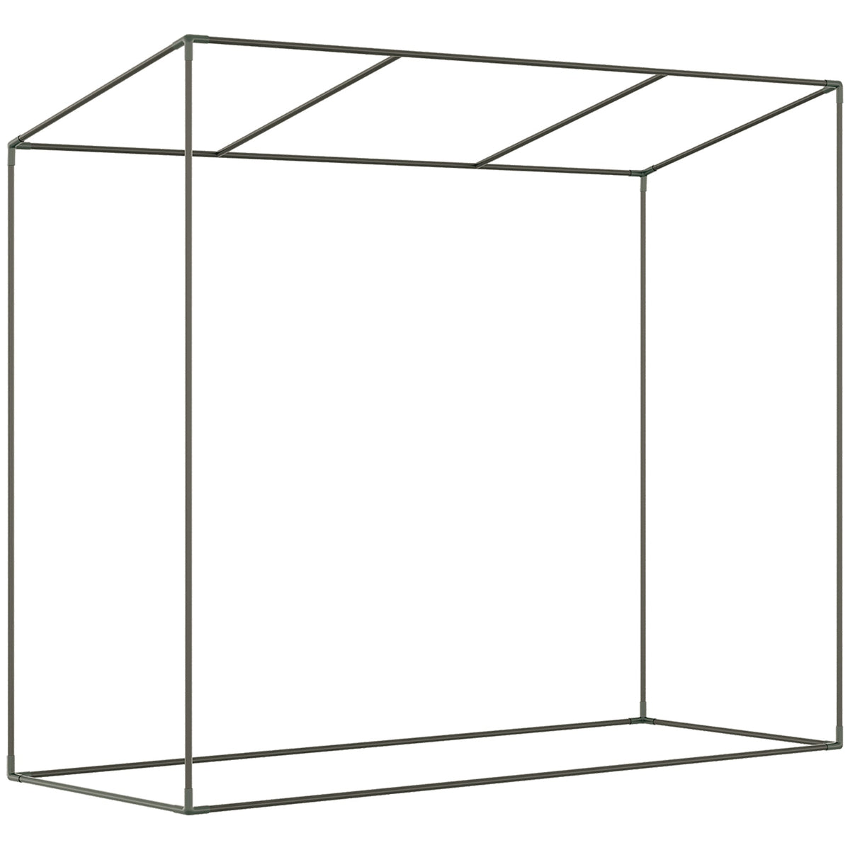 6.6' x 2.5' x 5.5' Walk-in Greenhouse with Door and Window, White