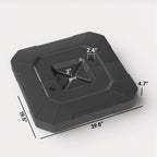 2-Piece Cantilever Umbrella Base Weight Set, 231 lb, Black