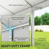 20' x 40' Heavy Duty Party Tent and Carport with 12 Sidewalls, White