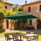 3 x 2 m Garden Parasol with Crank Handle and Tilt Function, Green