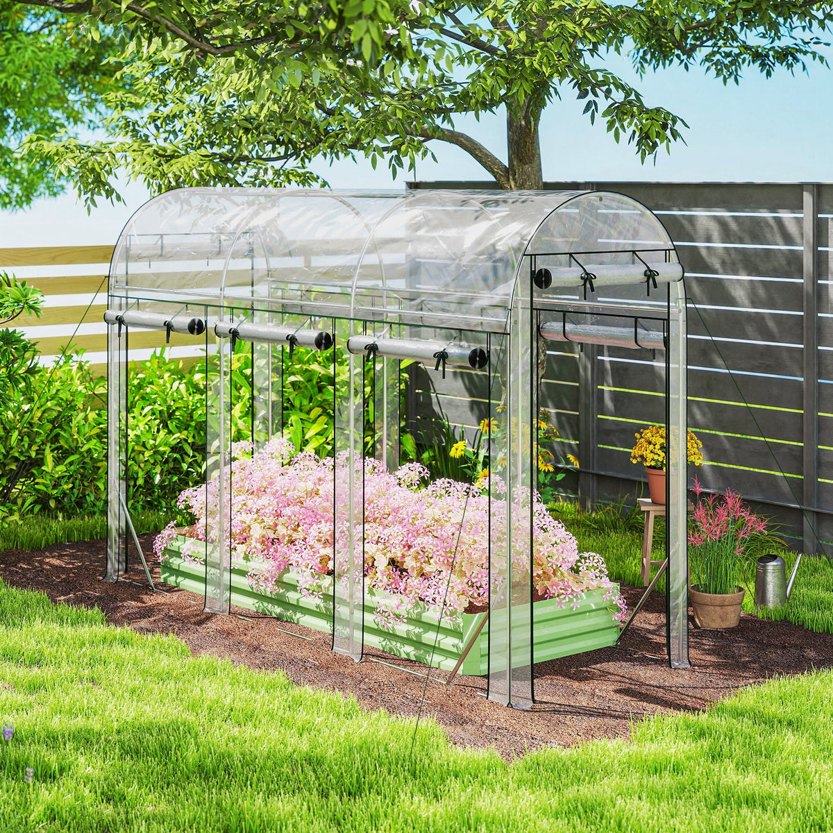 10' x 3' x 6.5' Walk-in Tunnel Greenhouse, Clear