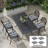 4-Piece Patio Chair Cushions Set with Ties, 19" x 19" x 4"
