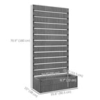 35.6" x 15" x 70.9" Raised Garden Bed with Trellis, Dark Grey