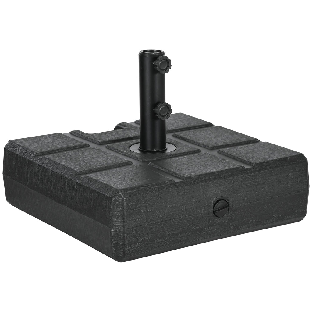 88 lbs. Fillable Umbrella Base for 1.5" or 1.9" Poles, Black