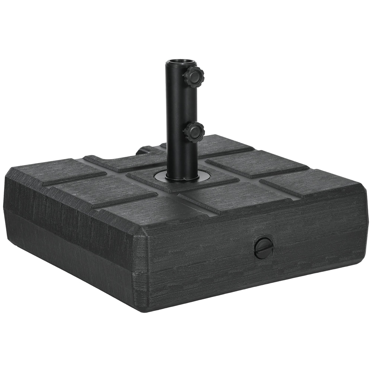 88 lbs. Fillable Umbrella Base for 1.5" or 1.9" Poles, Black