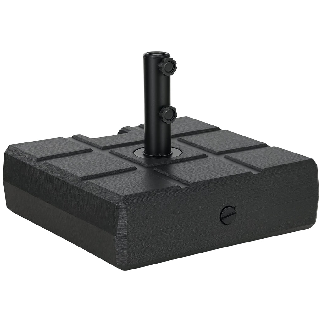 88 lbs. Fillable Umbrella Base for 1.5" or 1.9" Poles, Black