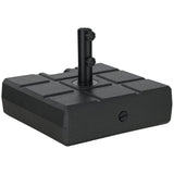 88 lbs. Fillable Umbrella Base for 1.5" or 1.9" Poles, Black