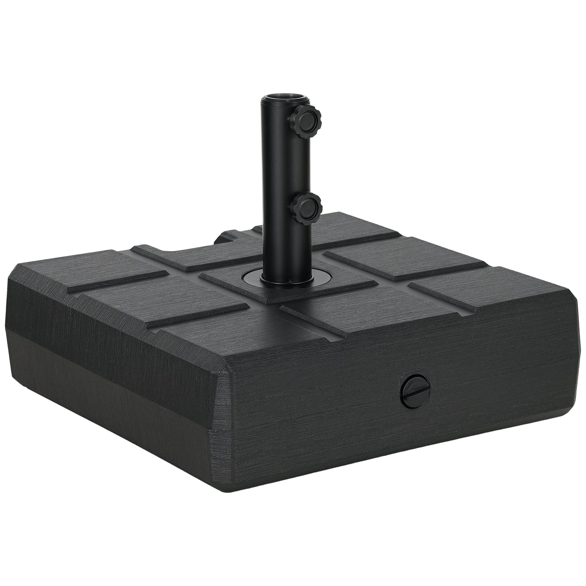 88 lbs. Fillable Umbrella Base for 1.5" or 1.9" Poles, Black