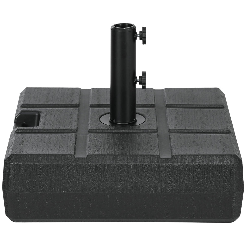 88 lbs. Fillable Umbrella Base for 1.5" or 1.9" Poles, Black
