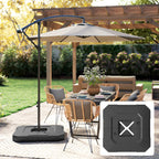 2-Piece Cantilever Umbrella Base Weight Set, 231 lb, Black