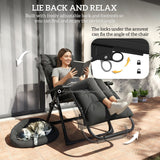 Reclining Zero Gravity Chair with Cushion and Headrest, Black