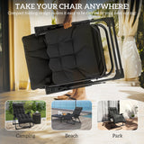 Reclining Zero Gravity Chair with Cushion and Headrest, Black