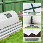 7' x 3' x 2' Portable Mini Greenhouse with 5 Mesh Windows, White