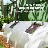 7' x 3' x 2' Portable Mini Greenhouse with 5 Mesh Windows, White