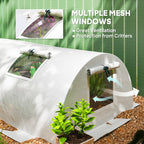 7' x 3' x 2' Portable Mini Greenhouse with 5 Mesh Windows, White
