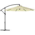 10' Deluxe Patio Umbrella with Crank and Cross Base, Beige