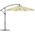 10' Deluxe Patio Umbrella with Crank and Cross Base, Beige
