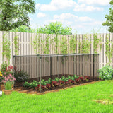 12' x 4' Crop Cage with Zippered Door and Steel Frame, Black