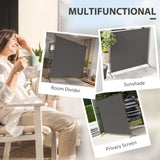 5.9FT Outdoor Privacy Screen with UPF30+ Protection, Freestanding, Dark Gray