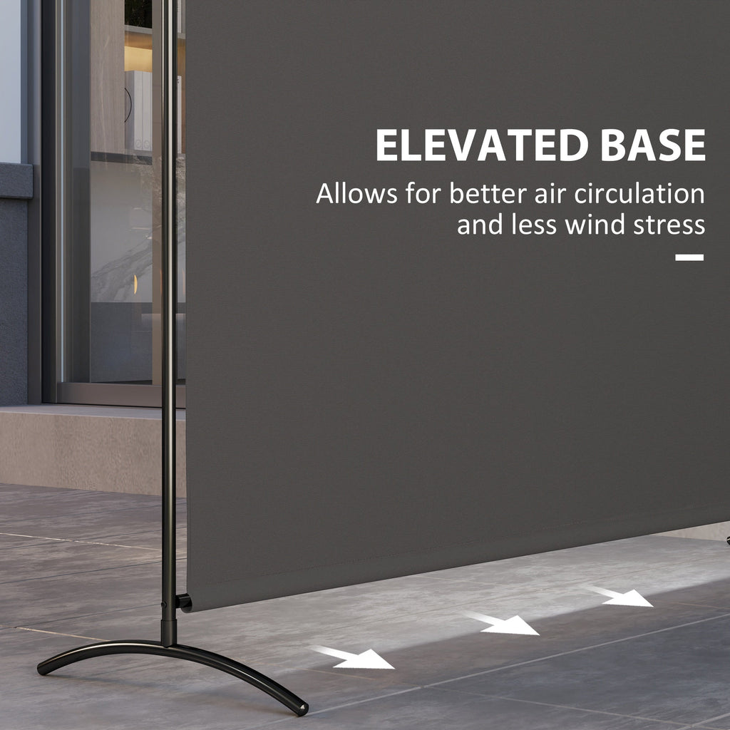5.9FT Outdoor Privacy Screen with UPF30+ Protection, Freestanding, Dark Gray