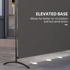 5.9FT Outdoor Privacy Screen with UPF30+ Protection, Freestanding, Dark Gray