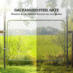 26-71 in. W x 4 ft. H Chain Link Fence Gate, Silver
