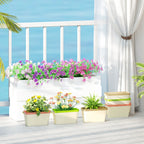 6 Pack 10.5" Self-Watering Planter Boxes with Water Level Indicator