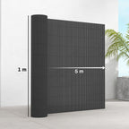 2pcs Plastic Privacy Screening Fence, 1 m x 5 m, Dark Grey