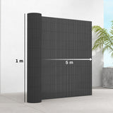 2pcs Plastic Privacy Screening Fence, 1 m x 5 m, Dark Grey