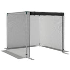 4' x 4' Crop Cage with Zippered Door and Steel Frame, Black