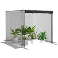 4' x 4' Crop Cage with Zippered Door and Steel Frame, Black