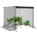 4' x 4' Crop Cage with Zippered Door and Steel Frame, Black