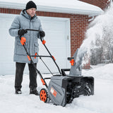 40V 18" Cordless Snow Blower, Brushless 1400W Motor, PU Auger, 2x4Ah Batteries