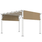 2 Pcs 16 x 4ft Pergola Canopy Replacement Cover for 10 x 10ft Pergola, Sand