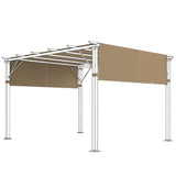 2 Pcs 16 x 4ft Pergola Canopy Replacement Cover for 10 x 10ft Pergola, Sand