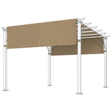 2 Pcs 16 x 4ft Pergola Canopy Replacement Cover for 10 x 10ft Pergola, Sand