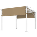2 Pcs 16 x 4ft Pergola Canopy Replacement Cover for 10 x 10ft Pergola, Sand