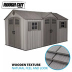 Lifetime 15' x 8' Rough Cut Dual-Entry Outdoor Storage Shed