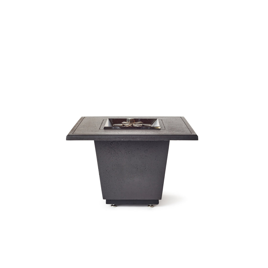 Indio Square Fire Table in Black Lava