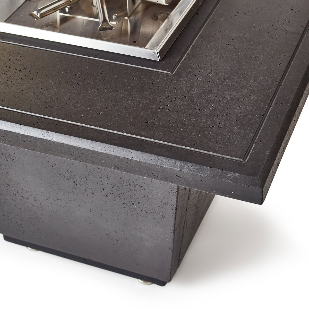 Indio Square Fire Table in Black Lava