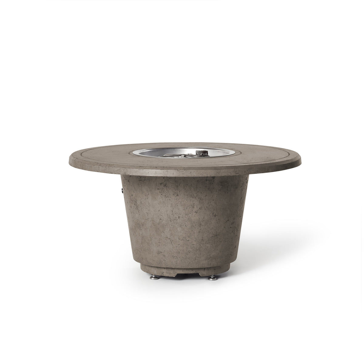 Indio Round Fire Table in Light Basalt