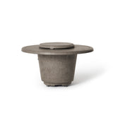 Indio Round Fire Table in Light Basalt