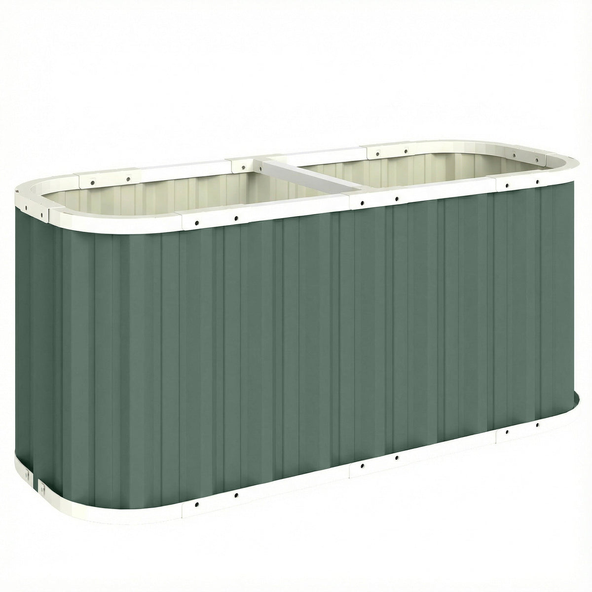 5' x 2' x 2' Galvanized Raised Garden Bed with Gloves, Light Green