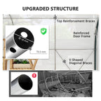 10' x 6.6' x 6.6' Walk-in Tunnel Greenhouse with 6 Windows, White