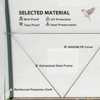 10' x 6.6' x 6.6' Walk-in Tunnel Greenhouse with 6 Windows, White