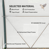 10' x 6.6' x 6.6' Walk-in Tunnel Greenhouse with 6 Windows, White